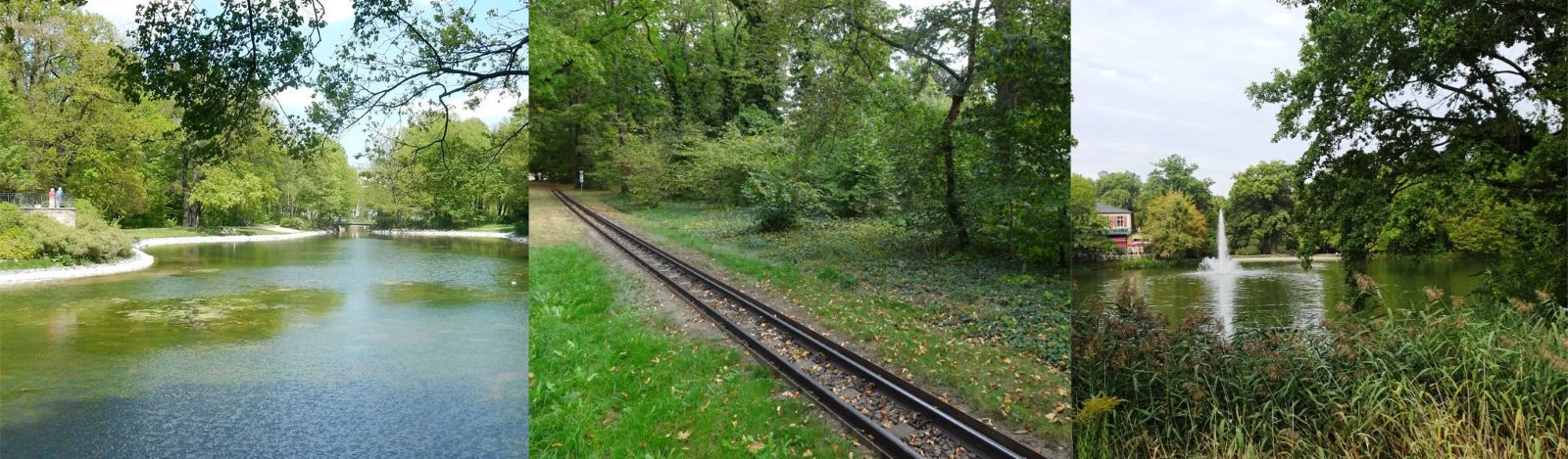 Gro&szlig;er Garten 2023 &ndash; Die drei Befestigungsabschnitte im Gro&szlig;en Garten von links nach rechts