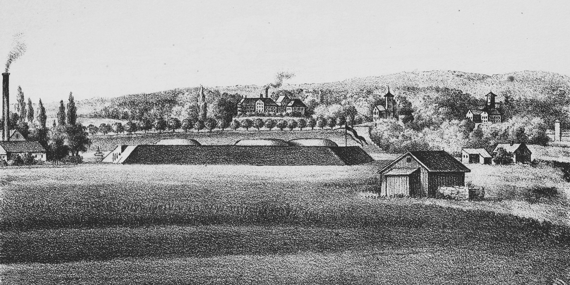 Abb14-Schanze 5 an der Blumenstra&szlig;e, zeitgen&ouml;ssische Lithographie